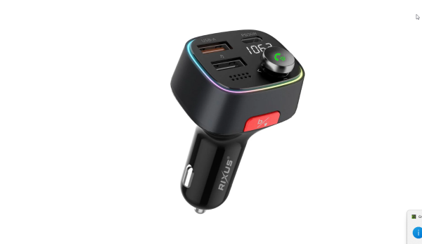 Rixus RXBT28 Car FM Bluetooth Transmitter Black